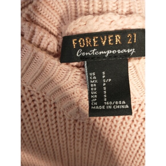 Forever 21 Mauve Pink Knit Sweater Women’s Small V-Neck Keyhole Back Pullover - Picture 5 of 5